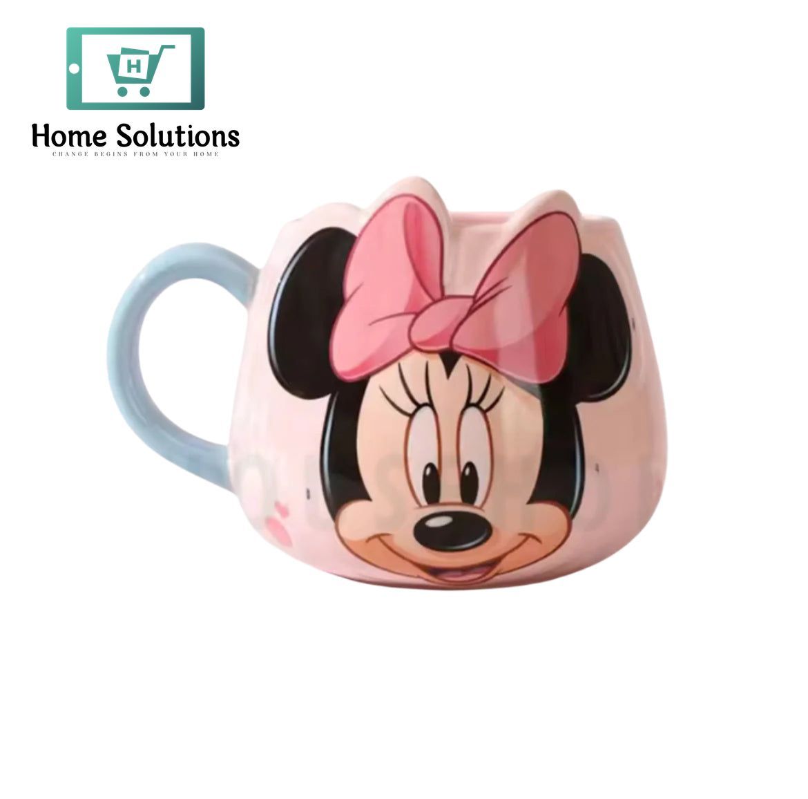 DISNEY Mickey & Friends Porcelain Embossed Coffee Mug – 450ml - Minnie Mouse