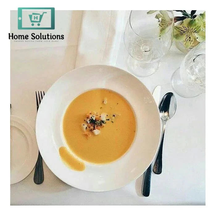 Wilmax England Fine Porcelain Deep Plate – 8 Inch (20 cm), 11 oz / 325 ml
