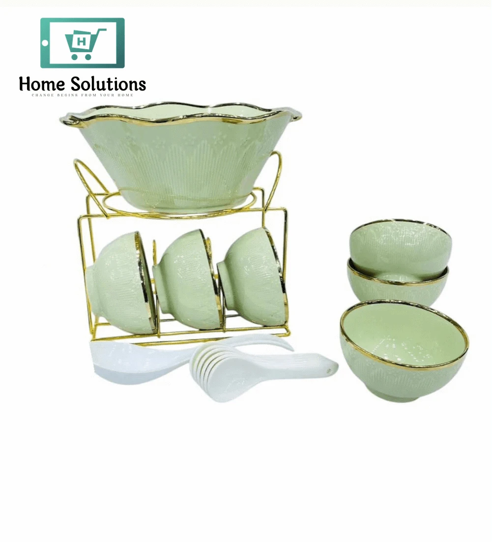 Soup Set 15-Piece – Elegant Tableware for Serving Soups & Starters (Pista)
