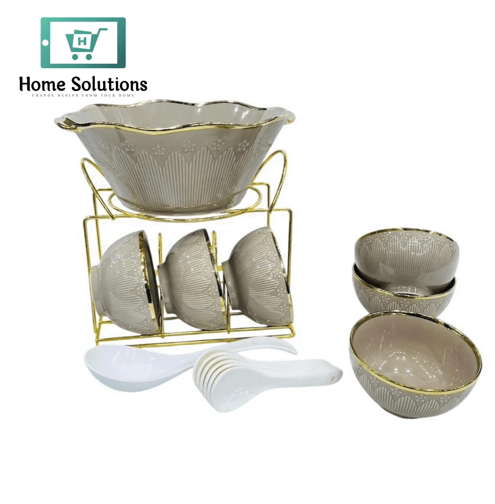 Soup Set 15-Piece – Elegant Tableware for Serving Soups & Starters (Beige)