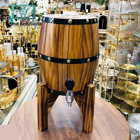 Heritage Old School Wood Barrel Style Stainless Steel Dispenser - 03 Liters