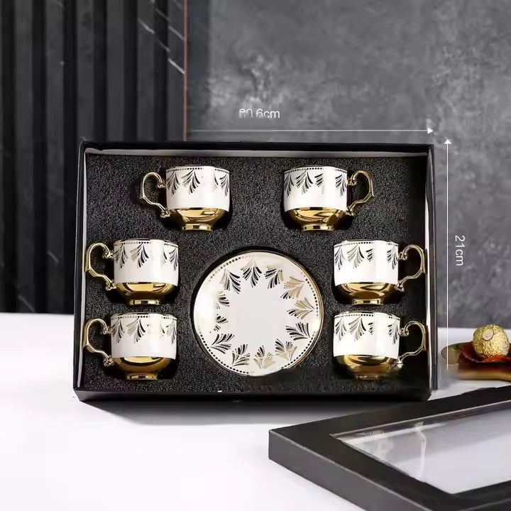 Classic Tea & Coffee Cup with Saucer Set – 12 PCS