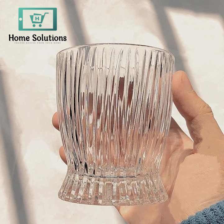 Ribbed Crystal Glass Tumbler Set – 300ml (10oz) | Set of 6