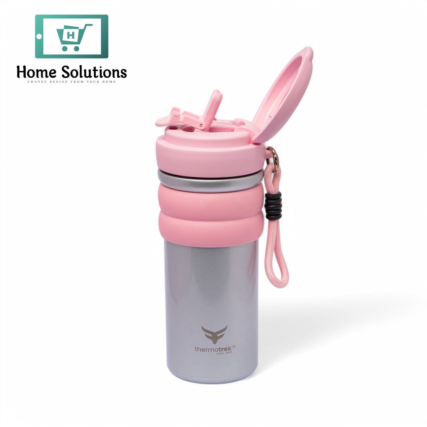Stainless Steel Insulated Sippy Water Bottle with Screw-On Cap - 16.90 oz (500ml), Pink