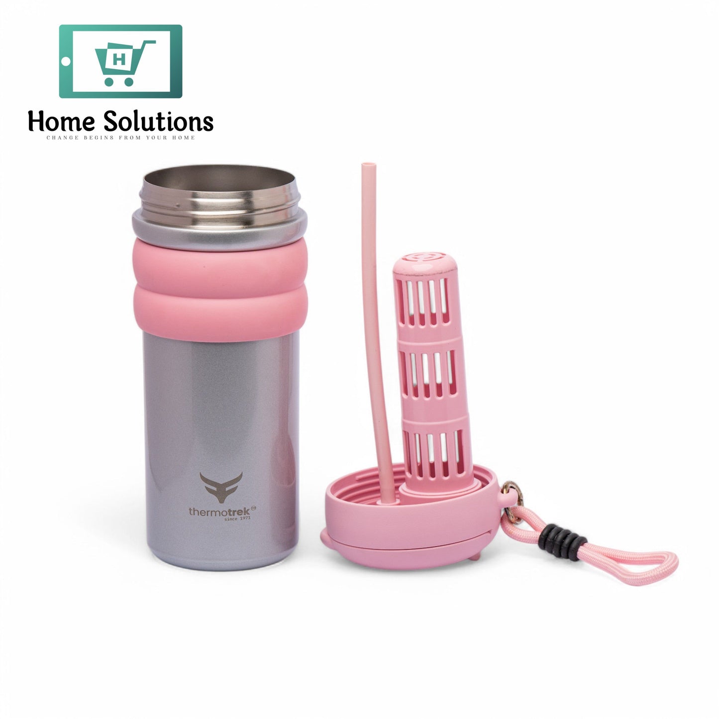 Stainless Steel Insulated Sippy Water Bottle with Screw-On Cap - 16.90 oz (500ml), Pink