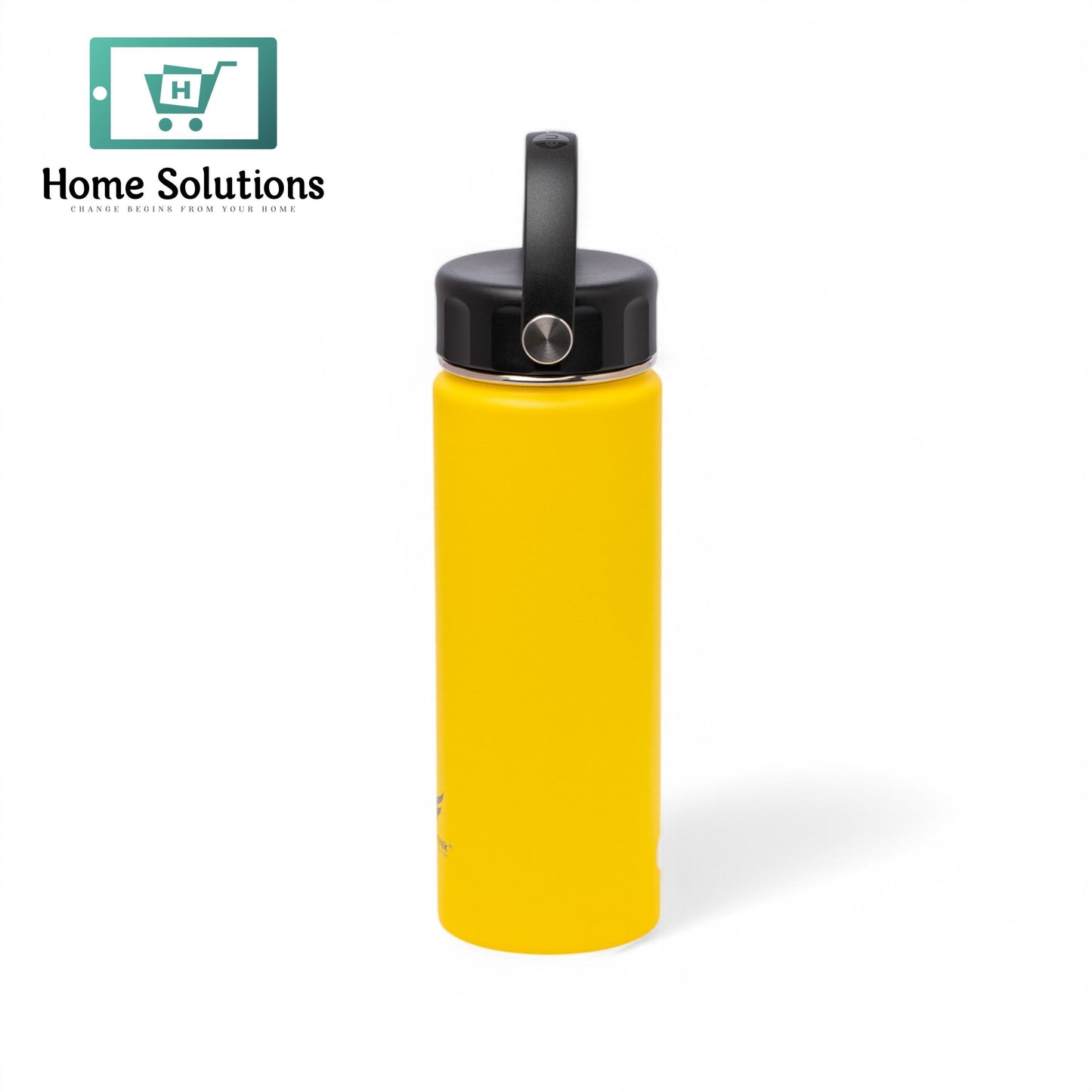Stainless Steel Insulated Water Bottle with Screw-On Cap - 20 oz (590ml), Yellow