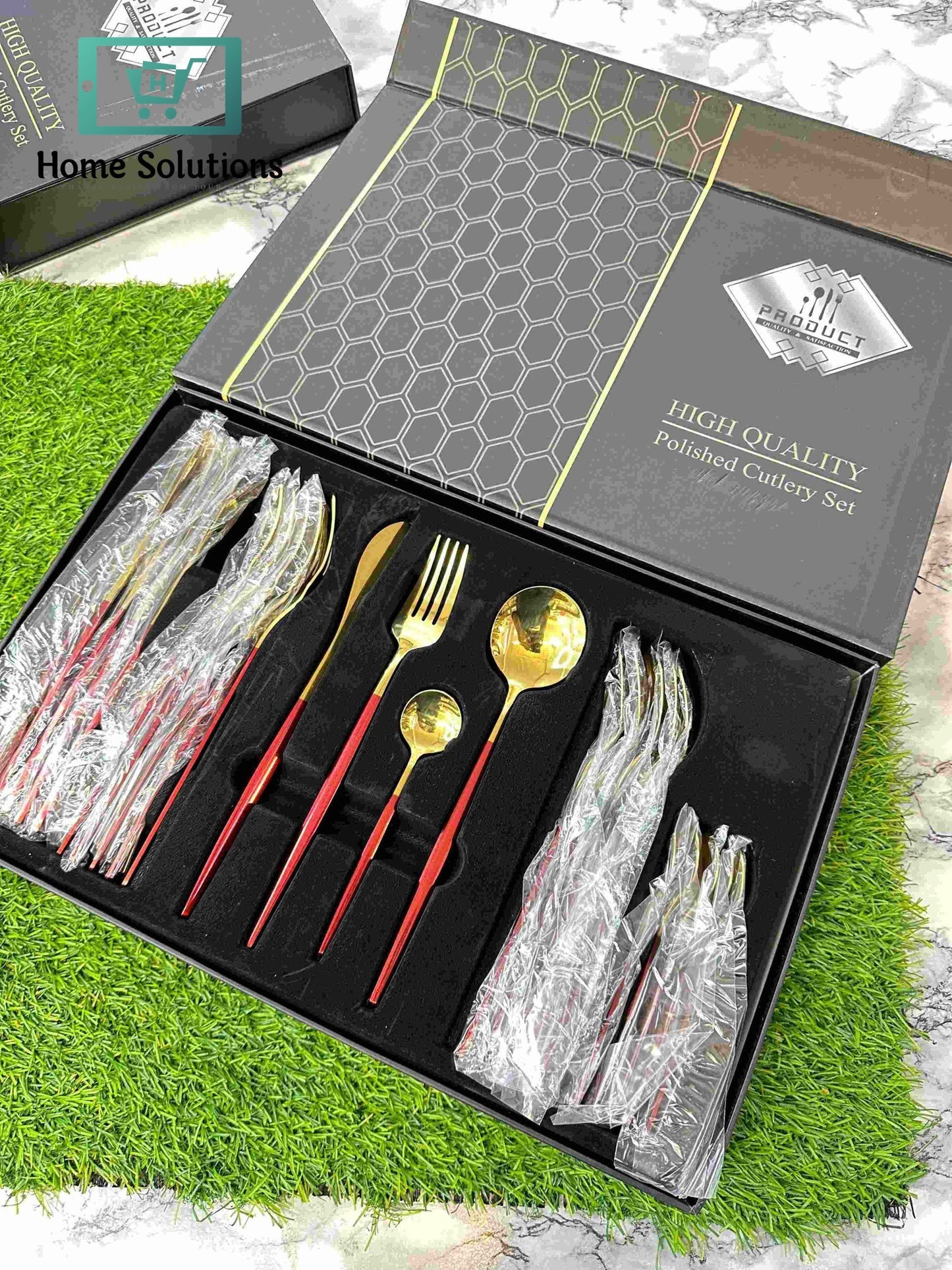 Boxed Stainless Steel Cutlery Set – 24 PCS
