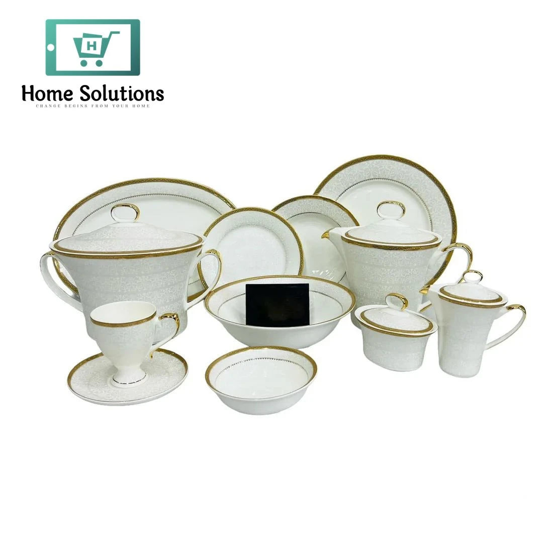 Super Bone China Dinner Set 61-Piece – Elegant Tableware for 8 Persons