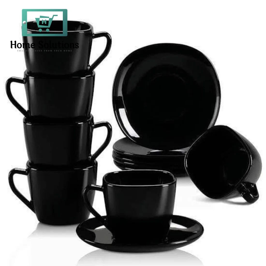 6-Piece Cup & Saucer Set – Elegant Tableware for Tea or Coffee