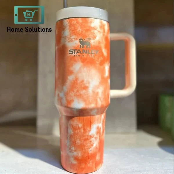 Stanley 40oz Printed Tumbler with Handle | Orange Edition