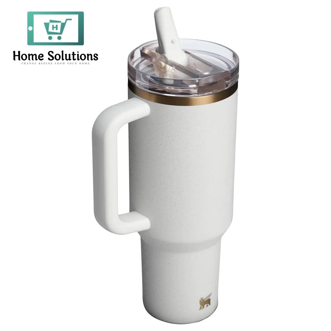 The Quescher Protour Flip Straw Tumbler | 40 OZ Cream Moon