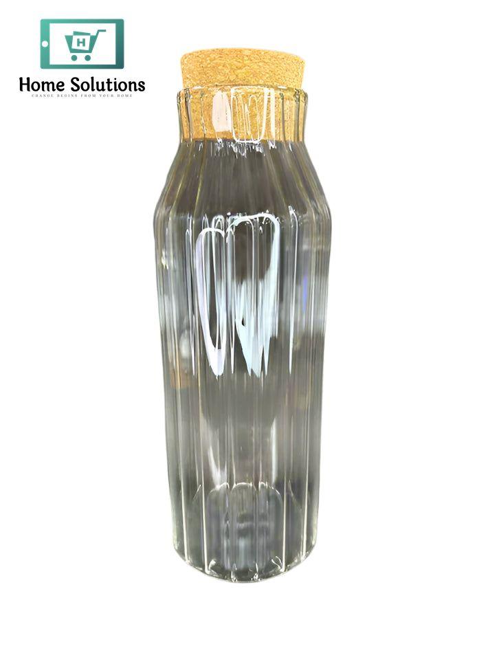 Cork Lid Glass Lining Bottle - 1000ml