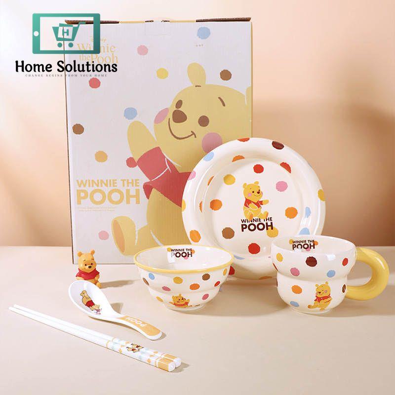 DISNEY Mickey & Friends Dinnerware Meal Set - 6 Pieces - Pooh Bear