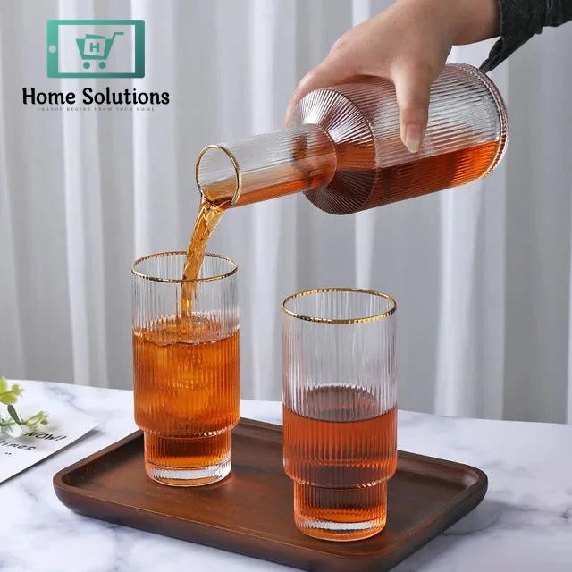 Ripple-Cut Negroni Crystal Glass Set – 400ml (6-Piece)