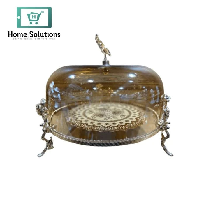 Antique Gold Cake Stand – Vintage-Inspired Elegant Display Dish