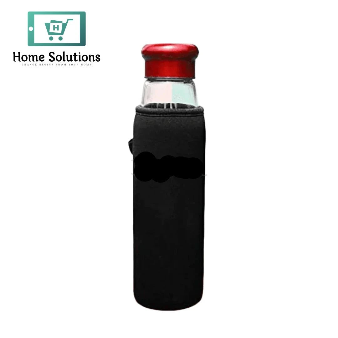 Jazz Style Glass Water Bottle with Protective Sleeve