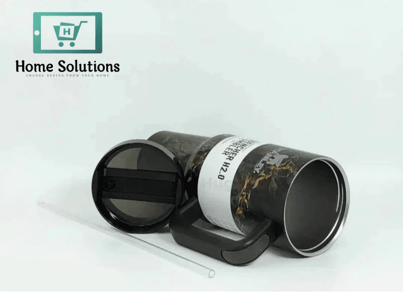 Stanley 40oz Printed Tumbler with Handle Marble Collection – Black Edition