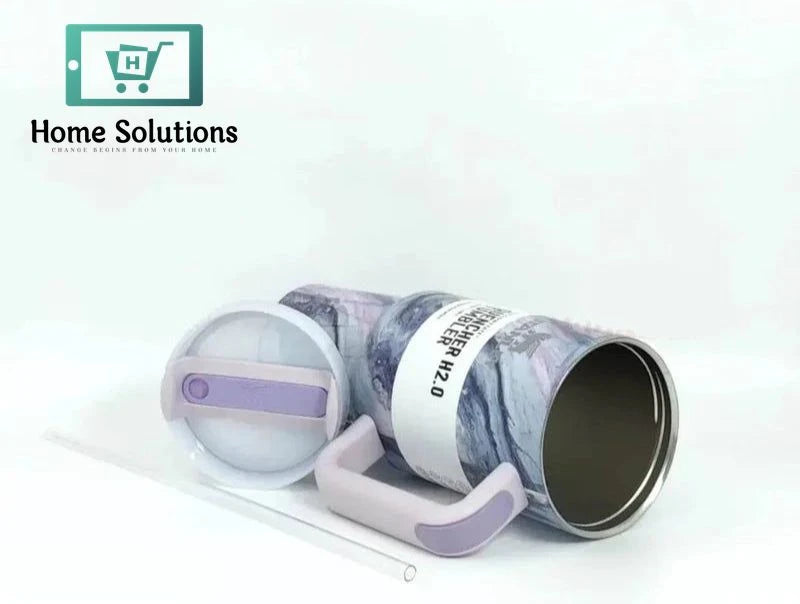 Stanley 40oz Printed Tumbler with Handle Marble Collection | Purple Edition