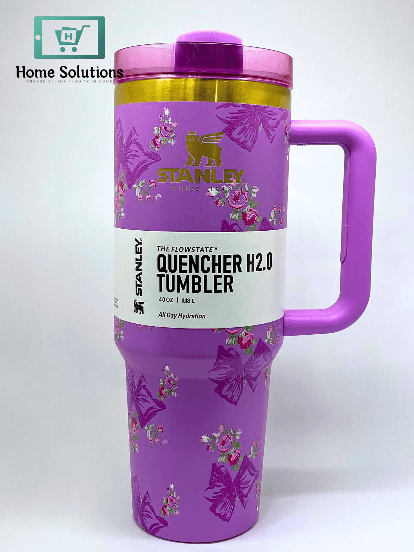 Stanley Quencher H2.0 FlowState™ Tumbler 40 oz with Straw Topper – Purple Edition