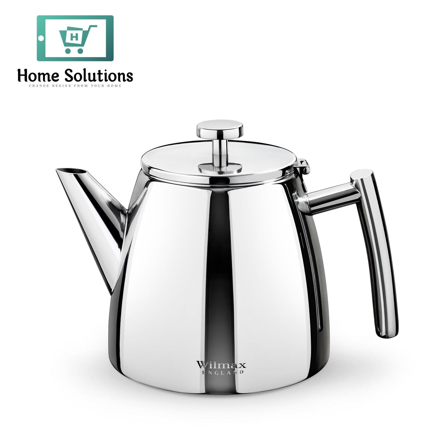 Wilmax England Double Wall Glass Tea Pot 1200ml – Heat Resistant Elegant Design