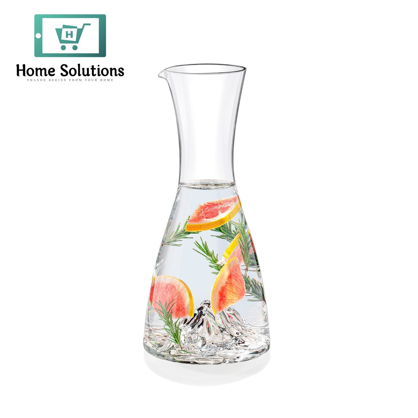 Wilmax Glass Carafe – 1000 ml | 34 fl oz Elegant Serving Pitcher