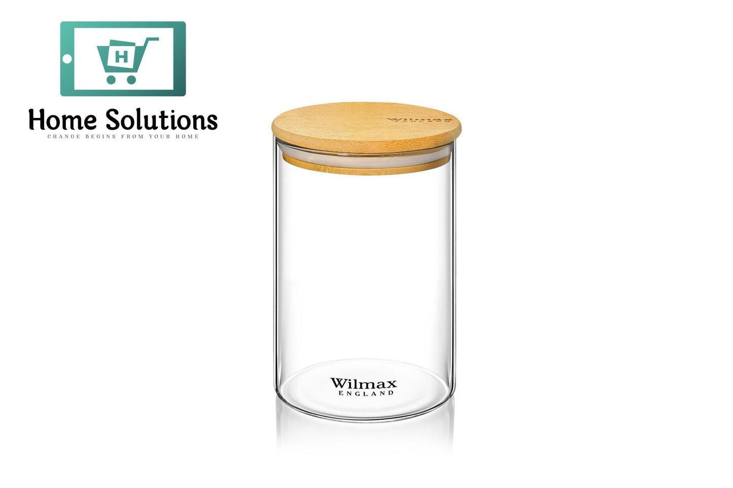 Wilmax Glass Storage Jar with Lid – 4×6 Inch