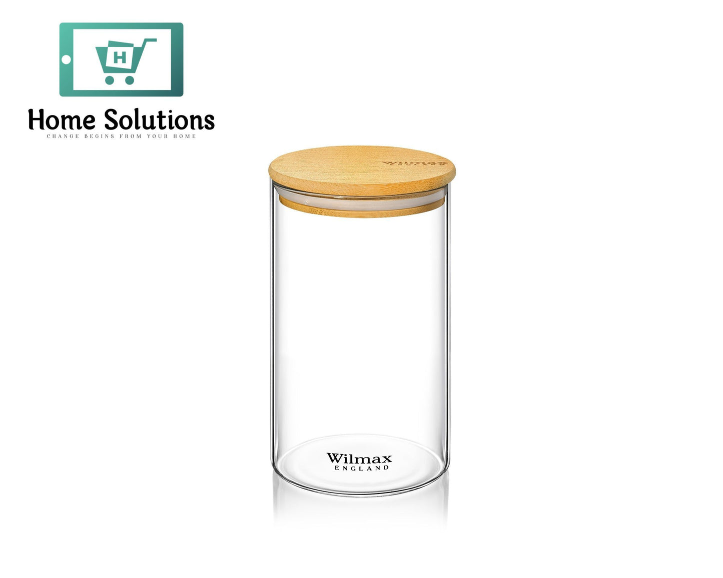 Wilmax Glass Storage Jar with Lid – 4×7 Inch