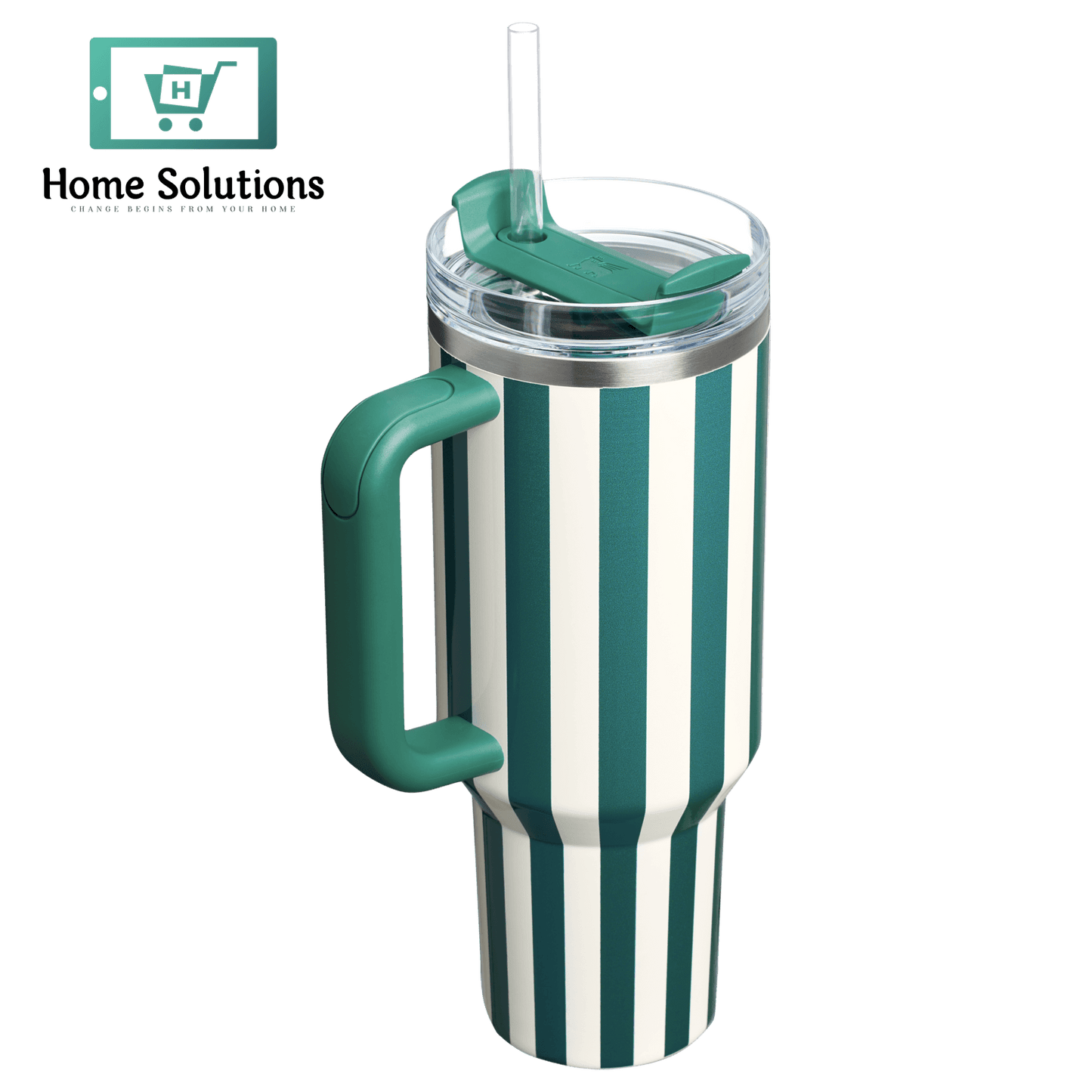 H2.0 FlowState™ Tumbler 40oz – Emerald Cabana Gloss Finish