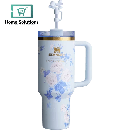 The Stanley x LoveShackFancy Quencher | 40 OZ | EVERBLOOMING ROSETTES | ORIGINAL PACKAGING