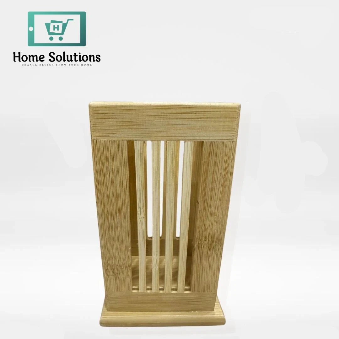Premium Wooden Square Spoon Holder – Elegant Kitchen Organizer