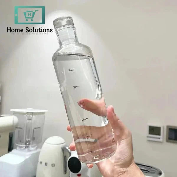 Clear Glass Water Bottle – Leak-Proof & Eco-Friendly for Sports, Fitness & Daily Use
