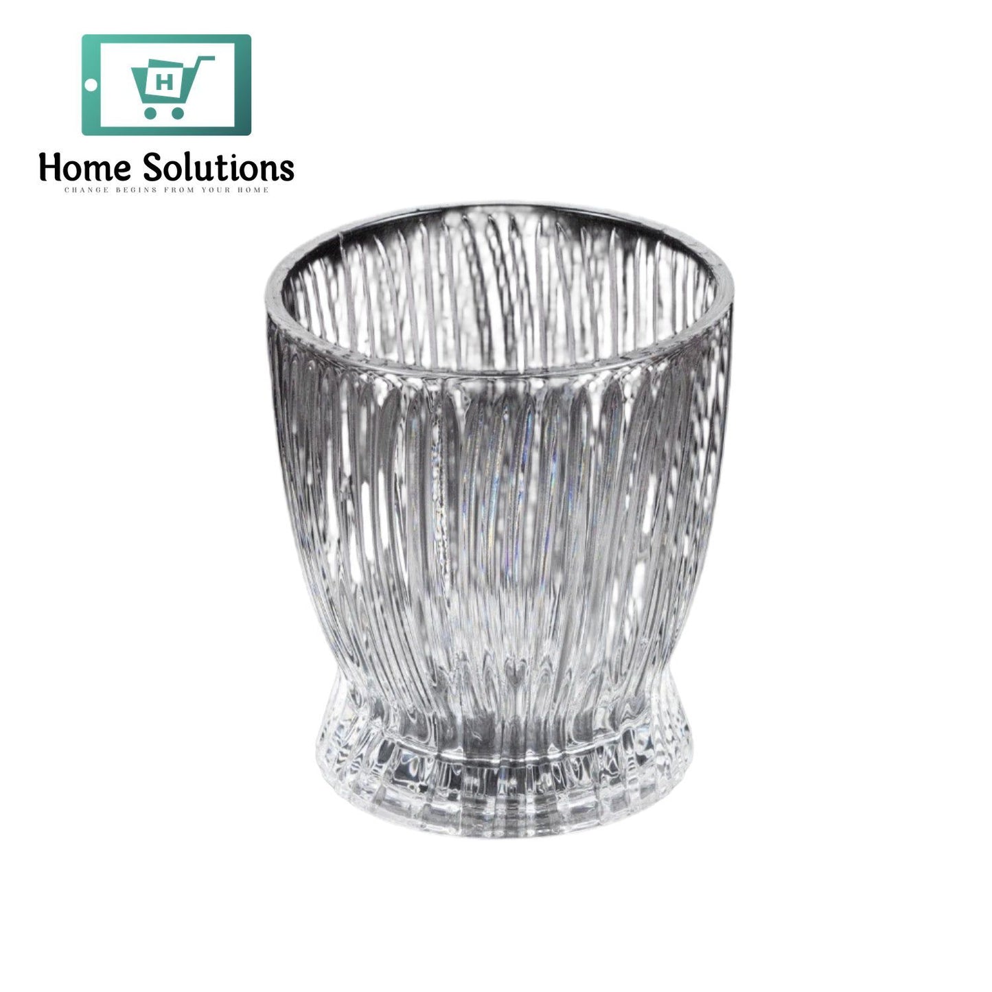 Ribbed Crystal Glass Tumbler Set – 300ml (10oz) | Set of 6