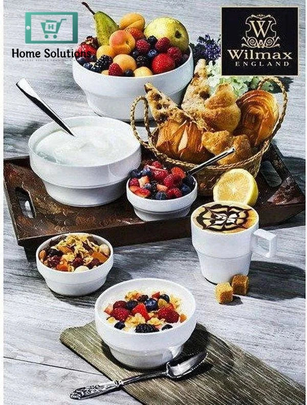 Wilmax England Fine Porcelain Bowl 8" | 2000 ml Large Serving Bowl