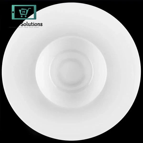 Wilmax England Fine Porcelain Deep Plate – 9 Inch Classic White Design
