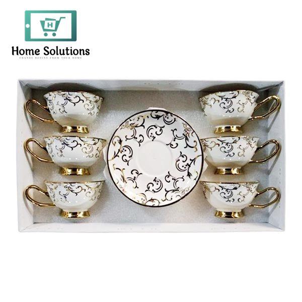 Cup & Saucer Set 6-Piece – Elegant Tea & Coffee Serveware