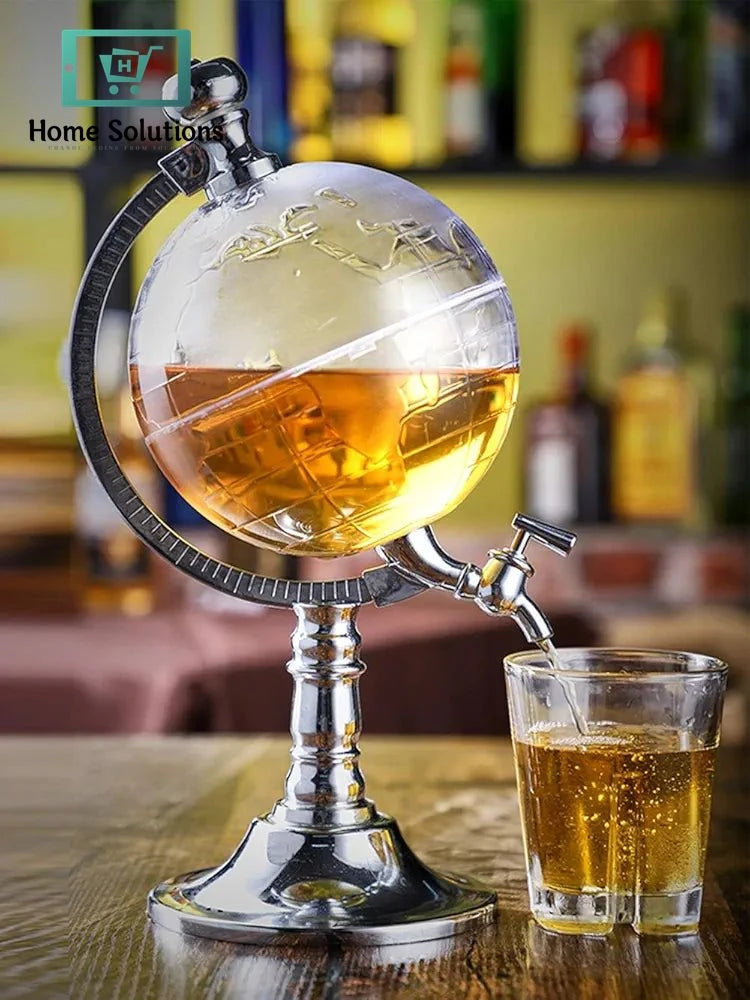 Globe Whiskey Decanter Dispenser - Unique Bar Decor