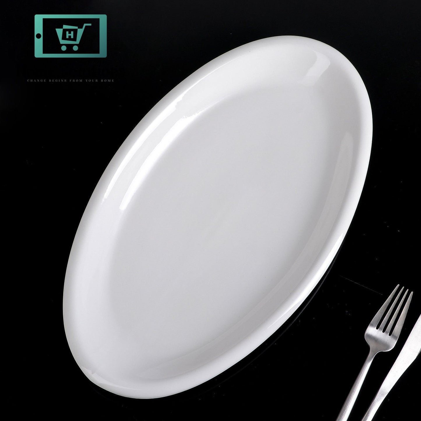 Wilmax England Fine Porcelain Set of 3 Oval Platters 14.5" | 36.5 cm Premium Serving Dishes