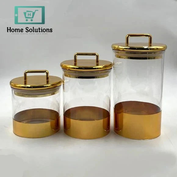 Acrylic Airtight Jar Set 3-Piece – Transparent Storage Containers
