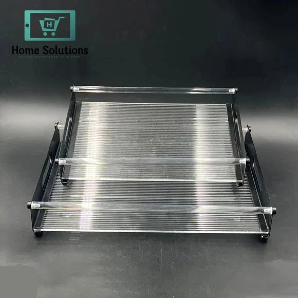 Acrylic Tray Set 2-Piece – Transparent Serving & Organizing Trays