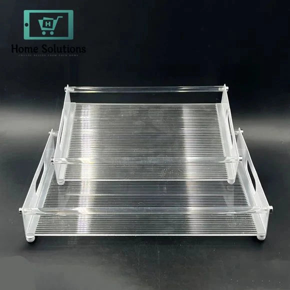 Acrylic Tray Set 2-Piece – Transparent Serving & Organizing Trays