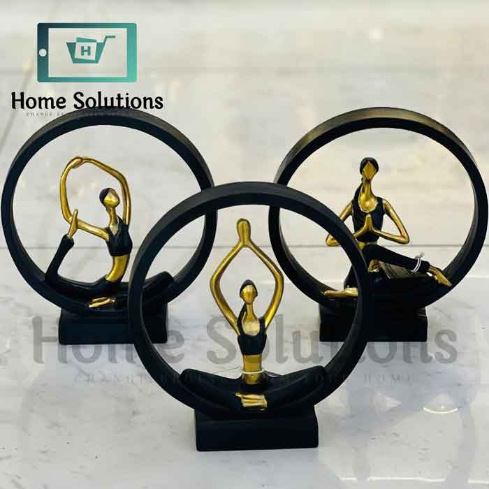 Yoga Posture Showpiece - Lady Figurine Poly Resin Statue