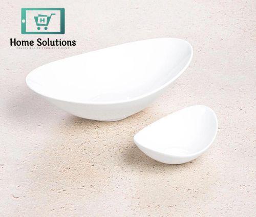 Wilmax England Fine Porcelain Sauce & Dip Dish 10 x 5.5 x 2.75 Inch