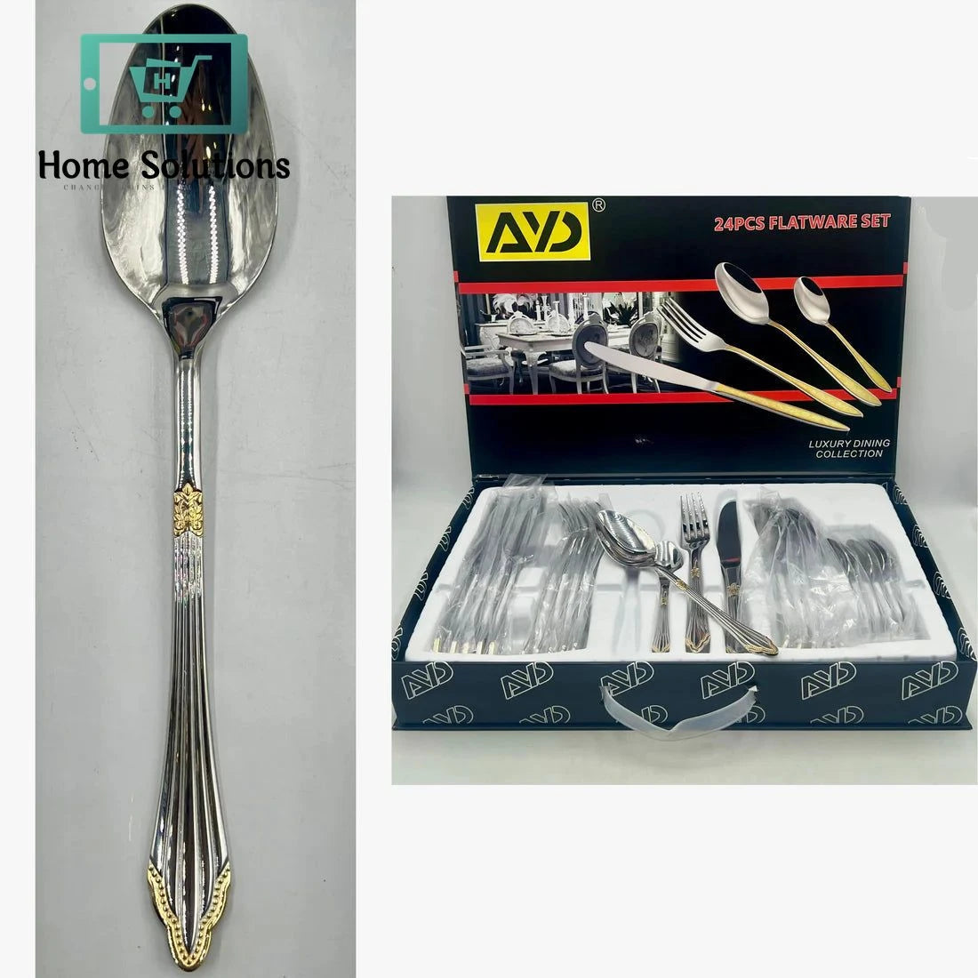 Cutlery Set for 6 Persons with Storage Box – 24 PCS