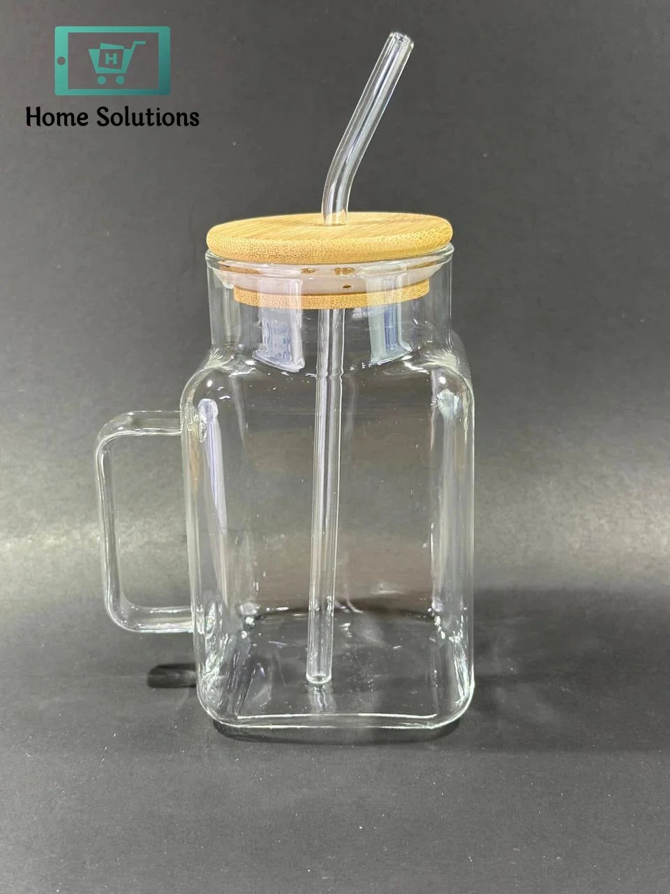 Clear Iced Tea Glass with Lid & Straw – Large Size