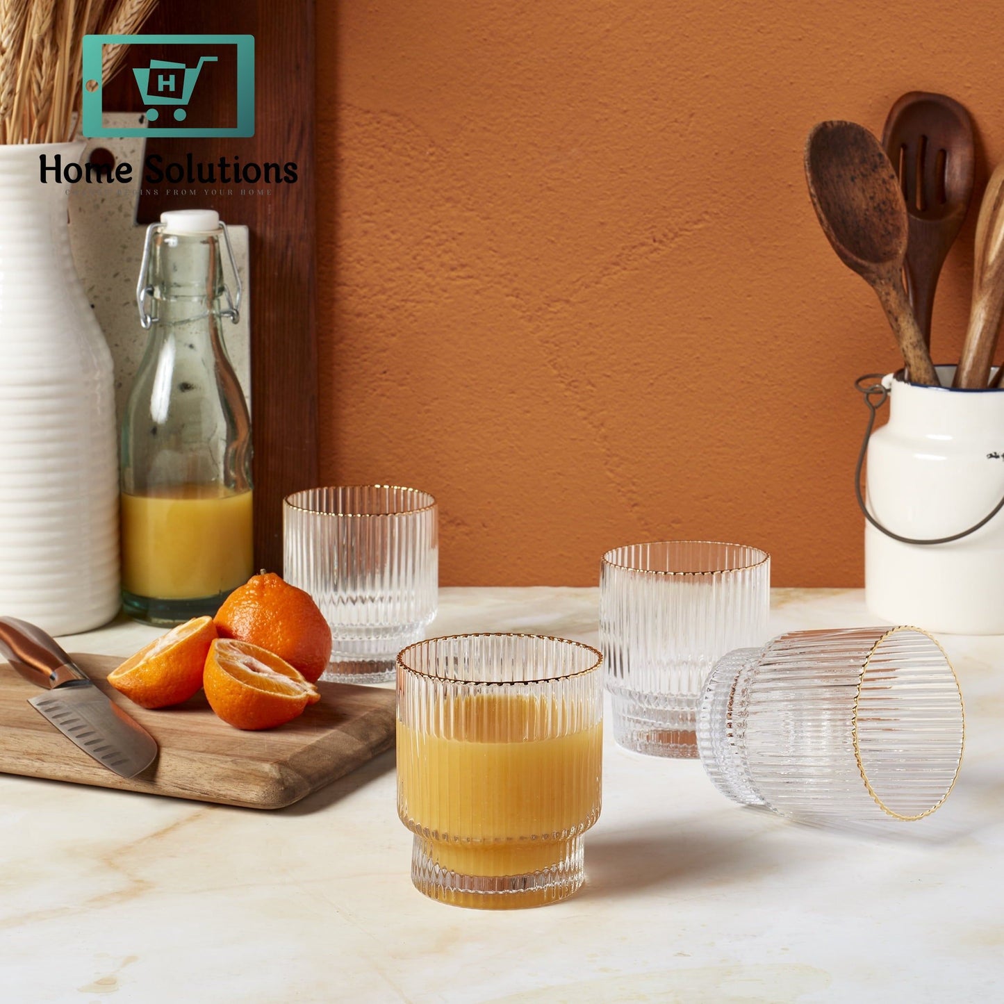 Ripple-Cut Negroni Crystal Glass Set – 150ml (6-Piece)