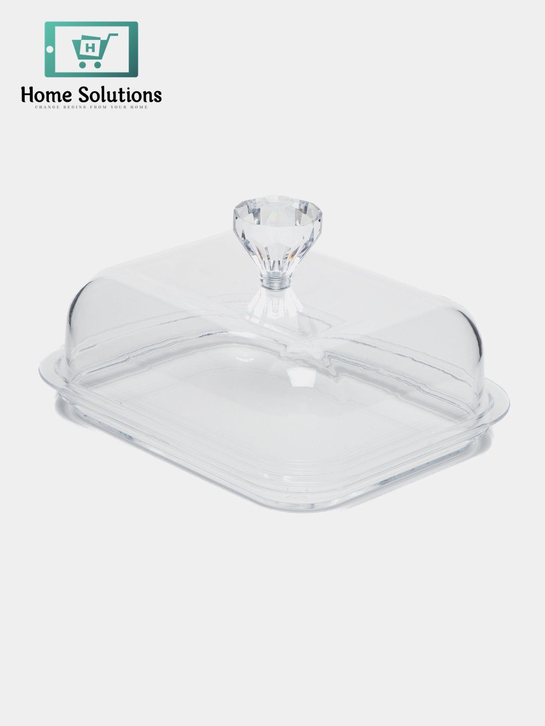 Clear Acrylic Butter Dish with Lid - Modern Kitchen Butter Keeper Container Box