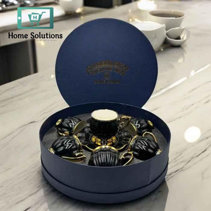 Premium 12-Piece Fine Porcelain Cup & Saucer Set