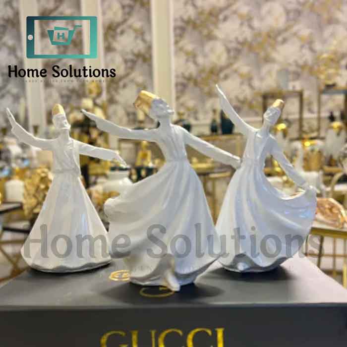 Dervish Sufi Figurines Set - Turkish Spiritual Art Set of 3