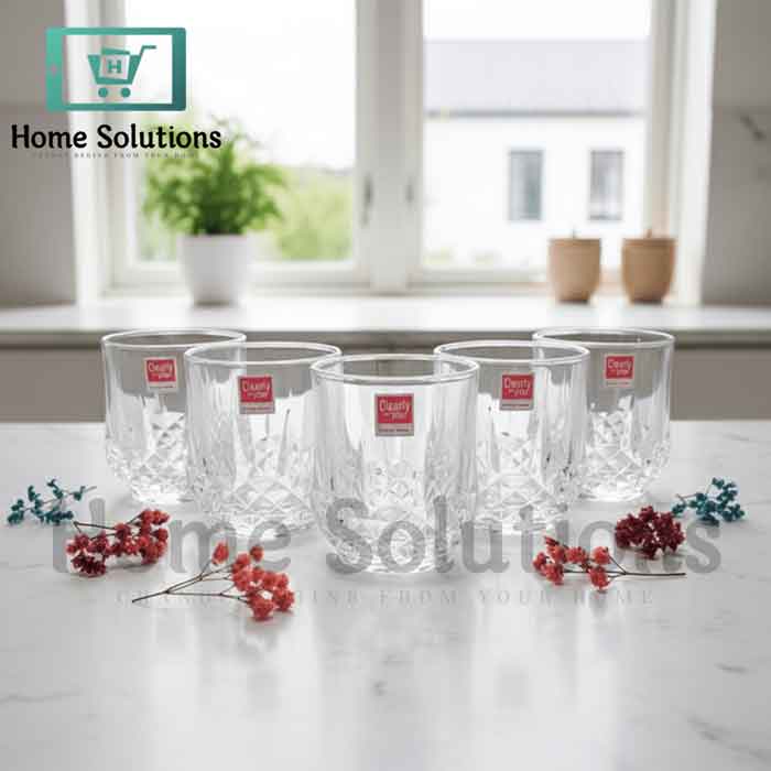 Premium Glass Set 300ml - 6 Pcs | Durable & Stylish Drinkware