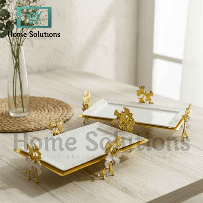 Gold Butterfly Fruit Plate | Elegant Serving Tray